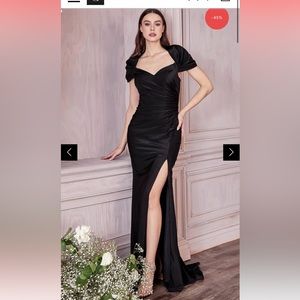 NWT black shawl style evening gown